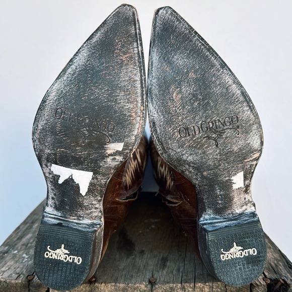 Sold OLD GRINGO Mayra Brown Tall Knee High Relaxed Fit Cowgirl Western Boots 9 - Picture 5 of 7